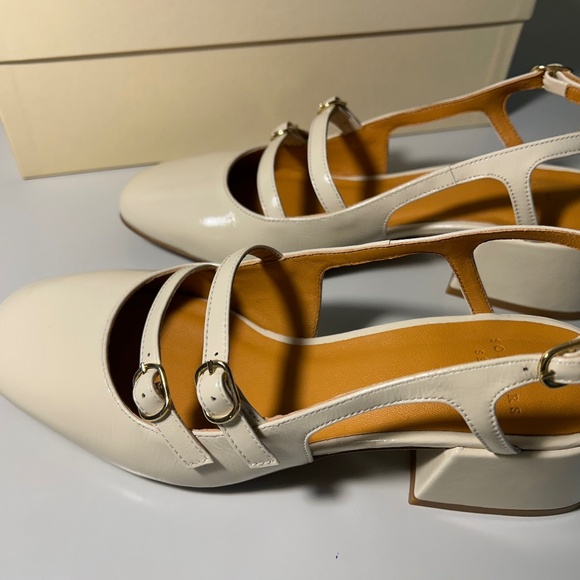 Sezane Shoes - NEW Womens Sezane Paula Babies White Lacquer Shoes size US 6 FR 37